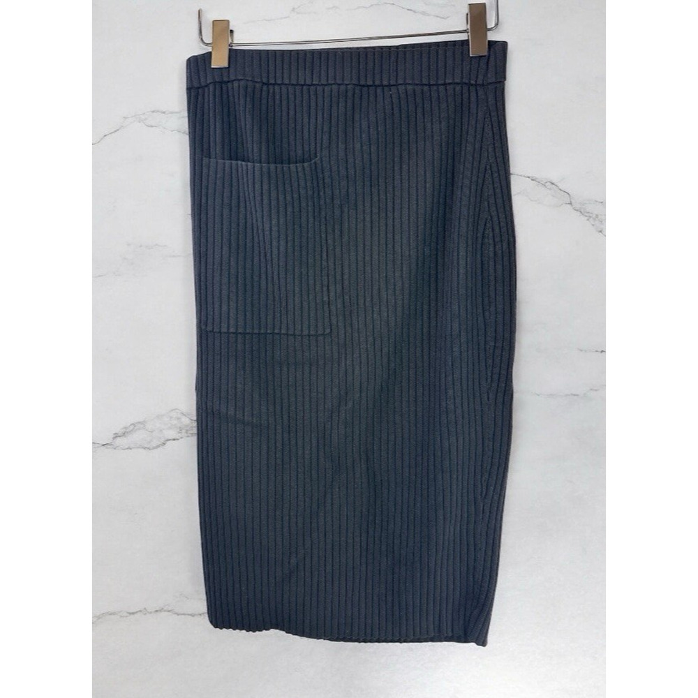 Universal Standard Ribbed Knit Patch Pocket Pencil Skirt Black M Plus Size 18 20 - Picture 11 of 11